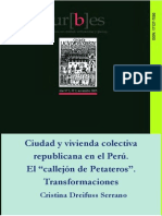 Ciudad y Vivienda Colectiva en La Epoca Republicana