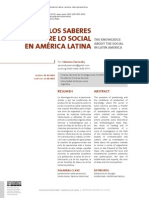 Los Saberes Sobre Lo Social en América Latina