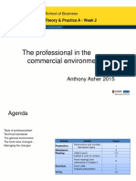 The Professional in The Commercial Environment: Anthony Asher 2015