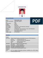 Curiculum Vitae: Personal Information Fathul Hafidh, S.Kom