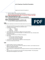 Guidelines for Preparing a PPT