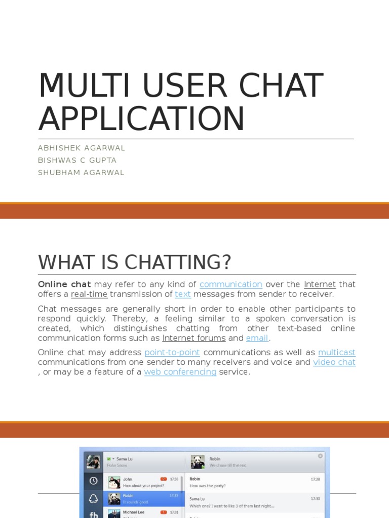 Multi-User Chat Application Overview | PDF | Online Chat | Client ...