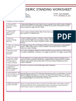 Academic Standing Worksheet