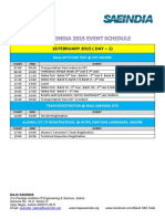 Baja Saeindia 2015 - Event Schedule