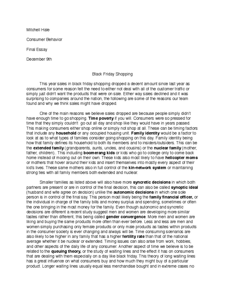 Consumer behavior essay topics picture