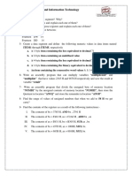 Faculty of Computers and Information Technology Assembly Sheet