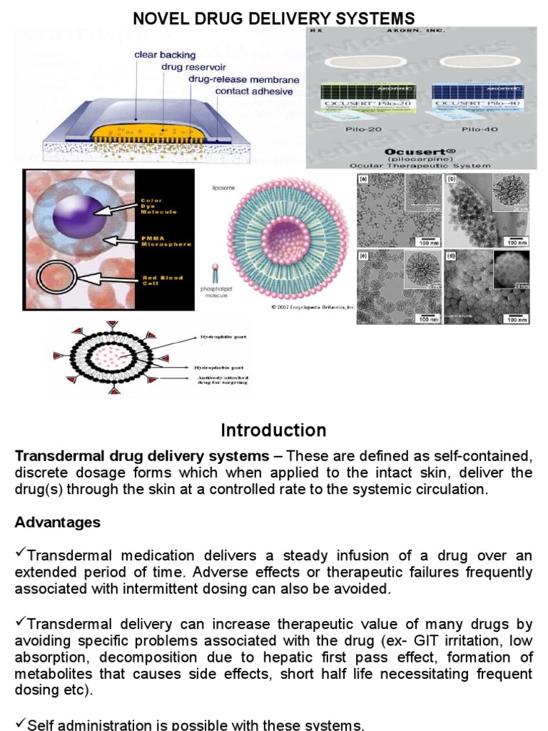 Overview of Novel Drug Delivery Systems | PDF