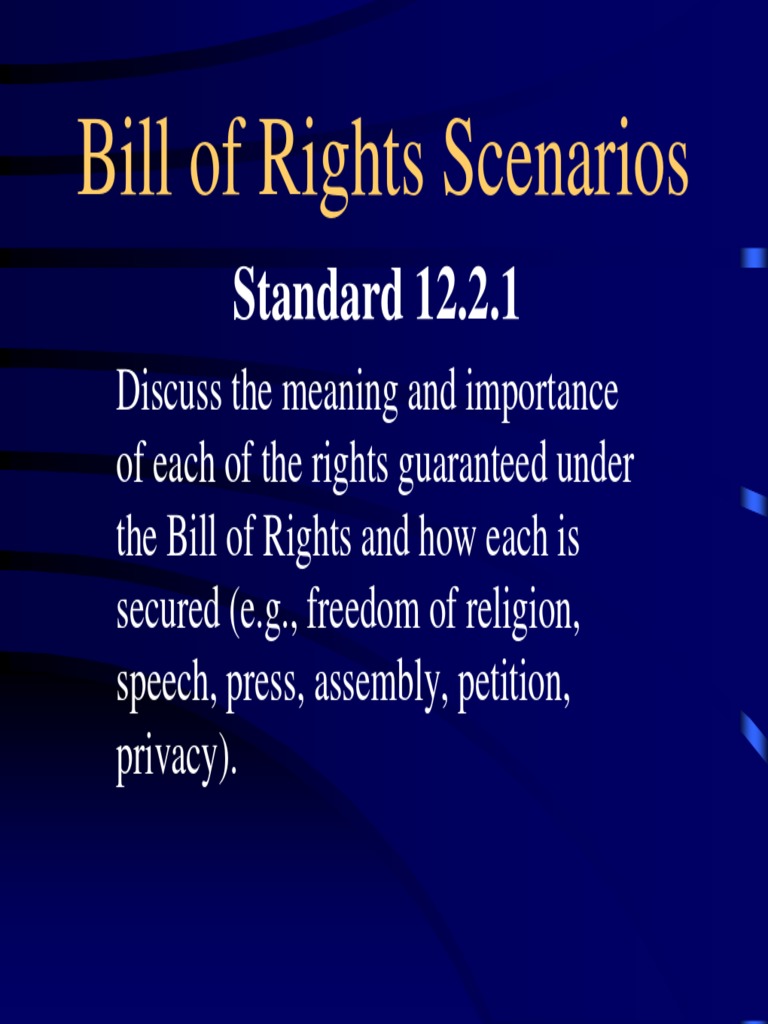 Bill of Rights Scenarios  PDF  United States Bill Of Rights Inside Bill Of Rights Scenarios Worksheet