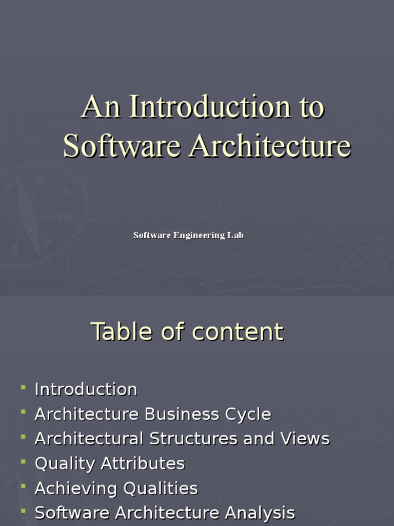 An Introduction To Software Architecture | PDF | Component Based ...