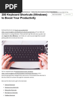 200 Keyboard Shortcuts (Windows) To Boost Your Productivity - Hongkiat