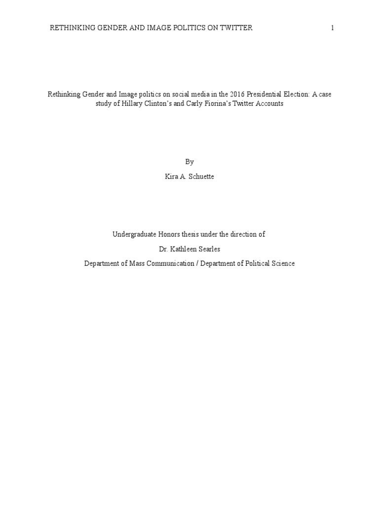 Thesis Final | PDF | Gender Role | Social Media