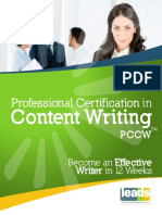 Professional Certification In: Content Writing
