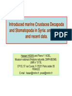 Introduced Marine Crustacea Decapoda and Stomatopoda in Syria: An Overview and Recent Data