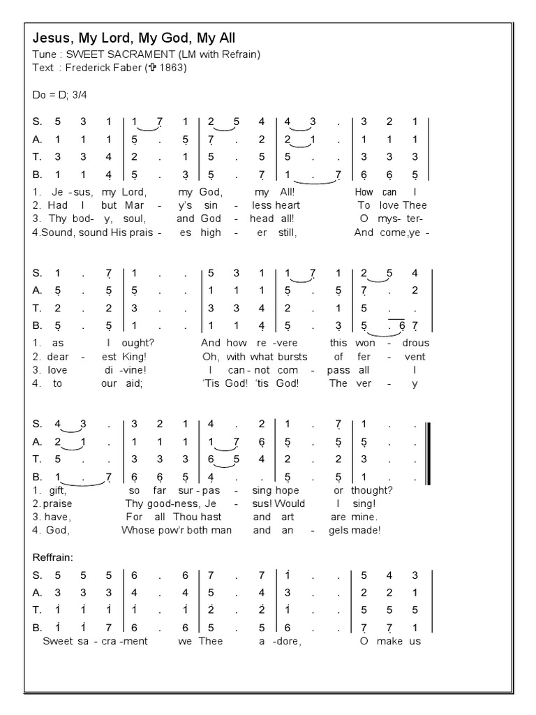 Jesus My Lord My God My All Not Angka PDF