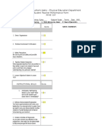 Tennis Student Teacher Evaluation