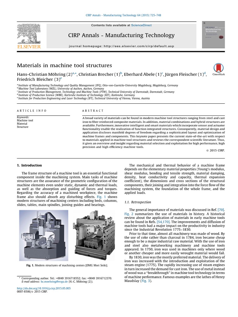Entire Review of The Machine Tool Materials PDF | PDF | Concrete ...