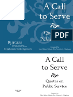 A Call To Serve - Quotes On Public Service