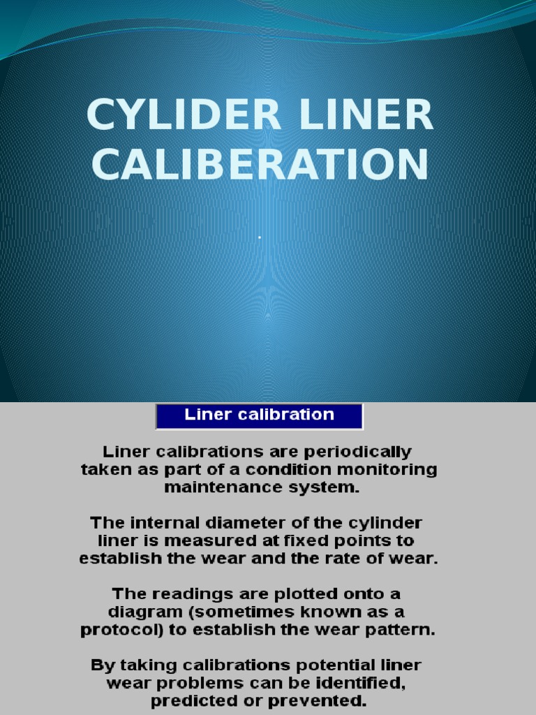 Cylinder Liner Calibration PDF