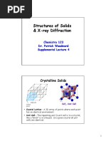 Structures of Solids & X - Ray Diffraction