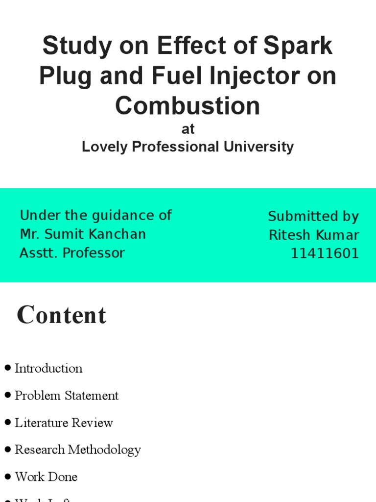 Impact of Spark Plug & Injector on Diesel Combustion | PDF | Diesel ...
