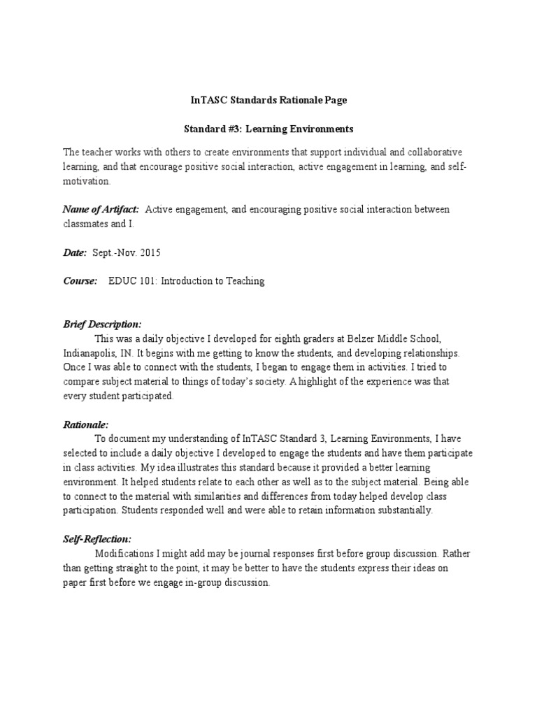 Intasc Rational Page | PDF