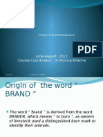 Introduction To Brand & Brand Management