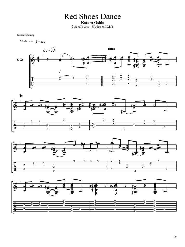 Kotaro Oshio Red Shoes Dance Pdf