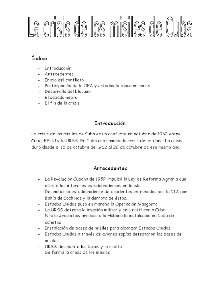 Crisis De Los Misiles De Cuba Descargar Gratis Pdf Crisis De Los