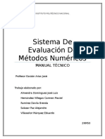 Sistema de Evaluación de Métodos Numéricos