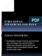 Etika Humas Pemerintah dan BUMN