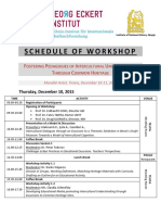 Schedule of Workshop: F P I U T C H