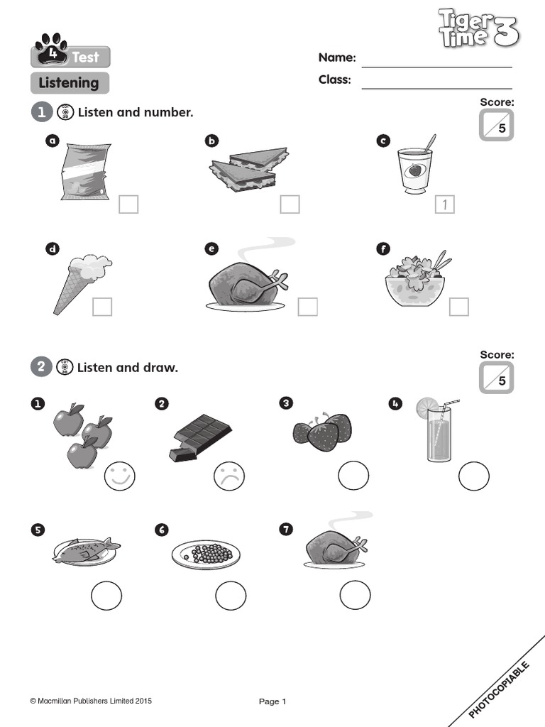 Tiger 3 Unit 4 Test