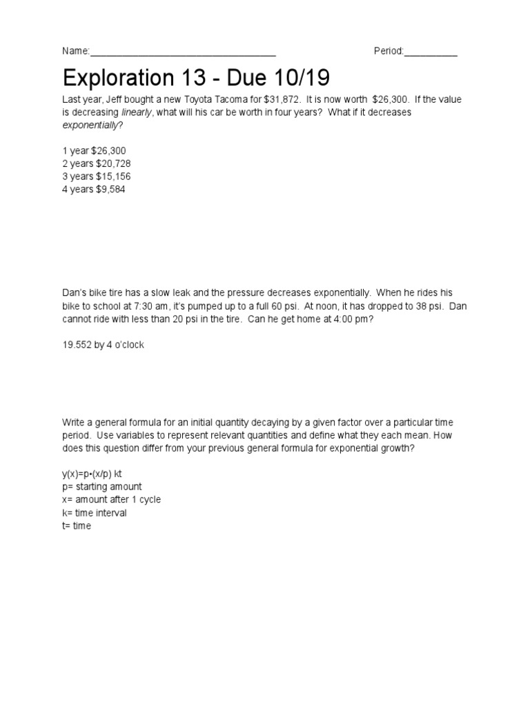 Math Problem Solving Worksheet | PDF | Career & Growth | Business