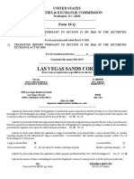 Las Vegas Sands Corp.: United States Securities & Exchange Commission Form 10-Q