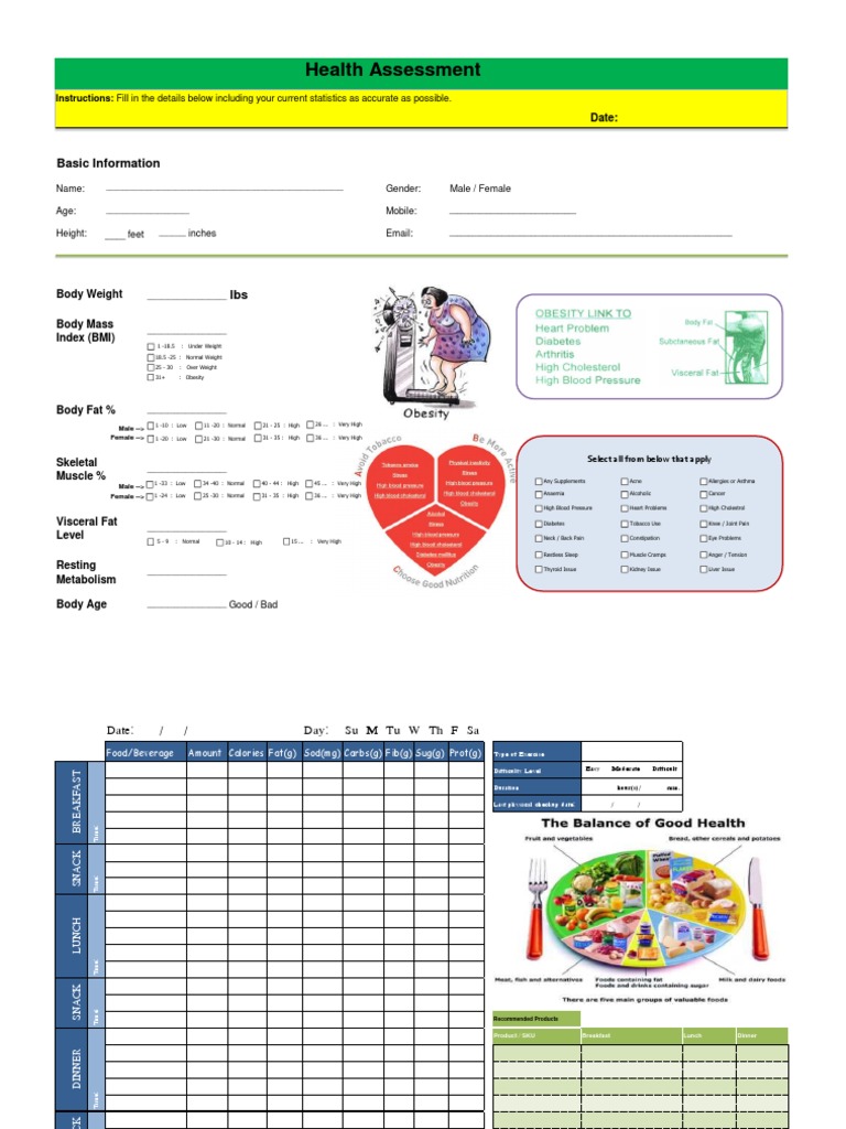 Comprehensive Health Assessment Form | PDF