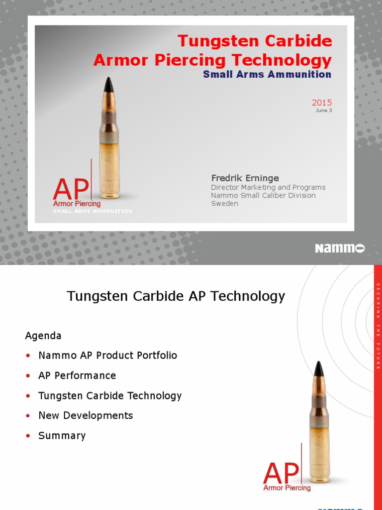 Tungsten Carbide Armor Piercing Bullet | PDF | Projectile Weapons ...