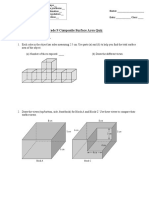 Grade 9 Composite Surface Area Quiz