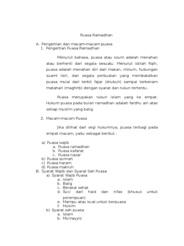 Materi Puasa Ramadhan Docx
