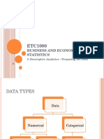 Business and Economic Statistics: 3. Descriptive Analytics - Preparing The Data