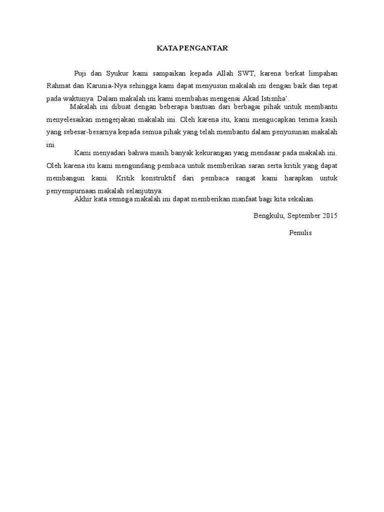 Makalah Akad Istishna