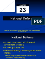 National Defense: PUBLIC SECTOR ECONOMICS: The Role of Government in The American Economy Randall Holcombe