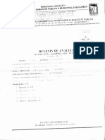 Buletin de Analize DSP - Spitalul de Arsi
