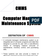 Cmms Computer Managed Maintenance System