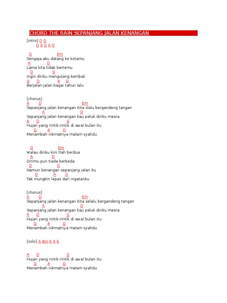 13 Kunci Gitar Ratih Purwasih Sepanjang Jalan Kenangan Ideas Chord Gitar