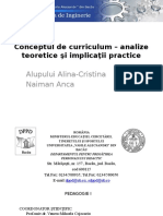 Conceptul de Curriculum - Analize Teoretice Şi Implicaţii