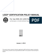 Leed Certification Policy Manual