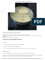 Cozinha Sem Glúten e Sem Leite - Creme de Leite Vegetal Caseiro