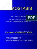 Hemostasis: Nyoto Widyo Astoro Hematologi-Onkologi Medik Penyakit Dalam Rs Gatot Soebroto
