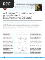 Anti-Oxidant/pro-Oxidant Activity of Ascorbic Acid