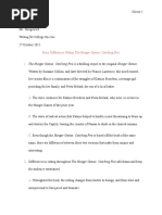 Compare and Contrast Essay Outline - The Hunger Games - Catching Fire